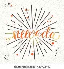 Nevada. American state. Lettering. Modern calligraphy. Hand drawn vector illustration.