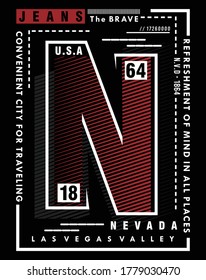 nevada art, vector typography illustration design graphic