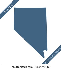 Nevada blank map vector USA