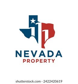 nevada Gebäude Logo-Design-Vektorgrafik, nevada Property Logo