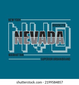 nevada city design typography vector illustration for print all media