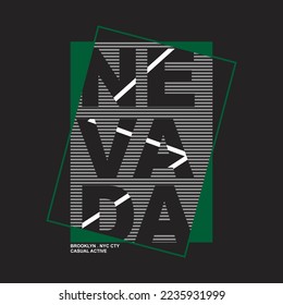 nevada city design typography vector illustration for print