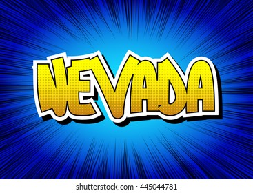 Nevada - Comic book style word
