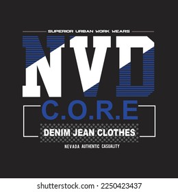 nevada core design typography vector illustration for print