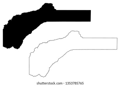 Nevada County, California (Counties in California, United States of America,USA, U.S., US) map vector illustration, scribble sketch Nevada map