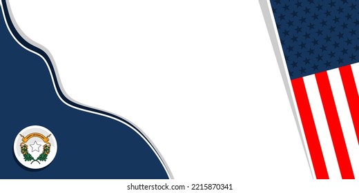 Nevada day background with USA flag and copy space area. Suitable for use Happy Nevada day Event