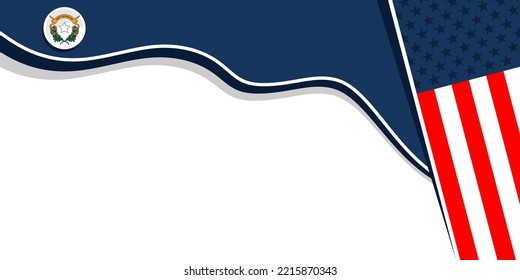 Fondo del día de Nevada con bandera de EE.UU. y área de copia. Apropiado para el uso del evento de día de Happy Nevada