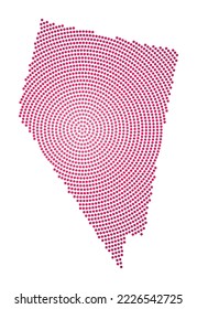 Nevada dotted map. Digital style shape of Nevada. Tech icon of the US state with gradiented dots. Cool vector illustration.
