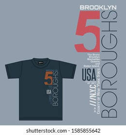 Nevada five boroughs leader  typography stylish for t-shirt and apparel abstract design. Vector print, poster. Global swatches