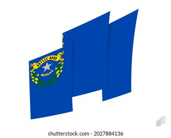 Nevada Fahne in abstraktem Design. Modernes Design der Nevada Fahne. Vektorsymbol.