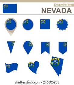 Nevada Flag Collection, USA State, 12 versions