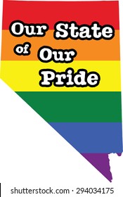Nevada gay pride vector state sign
