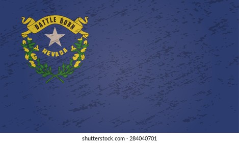 Nevada grunge style flag. Vector EPS10
