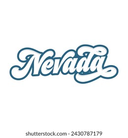 Nevada hand lettering design calligraphy vector, Nevada text vector trendy typography design