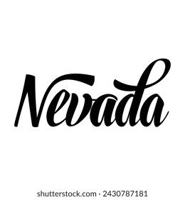 Nevada Hand Lettering Design Kalligraphie Vektor, Nevada Text Vektor Trendy Typografie Design