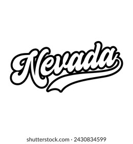 Nevada hand lettering design calligraphy vector, Nevada text vector trendy typography design