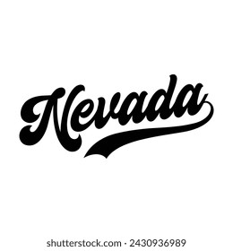 Nevada hand lettering design calligraphy vector, Nevada text vector trendy typography design