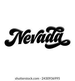 Nevada hand lettering design calligraphy vector, Nevada text vector trendy typography design