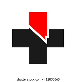 nevada and health symbol. logo vector.