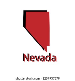 Nevada icon nevada map 3d nevada stock vector royalty free 1257937579