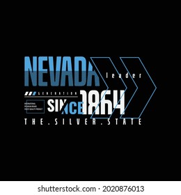 NEVADA, illustration typography. perfect for t shirt design