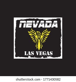 nevada las vegas typography design for t-shirt vector illustration