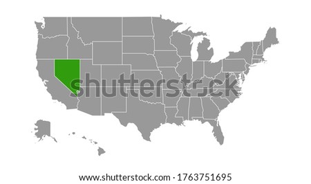 Nevada Locate Map on white background.
