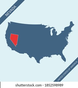 Nevada location on USA map