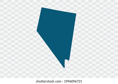 NEVADA map blue Color on Backgound png