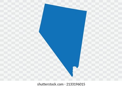 NEVADA Map blue Color on Backgound png