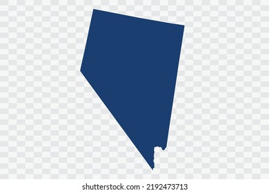 NEVADA Map dark blue Color on White Background quality files Color (043B72) png