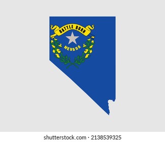 Nevada Map Flag Map Nv Usa Stock Vector (Royalty Free) 2138539325 ...