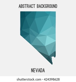 Nevada map in geometric polygonal style.Abstract tessellation,modern design background. Vector illustration EPS8