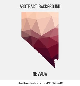 Nevada map in geometric polygonal style.Abstract tessellation,modern design background. Vector illustration EPS8