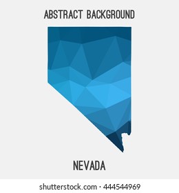 Nevada map in geometric polygonal,mosaic style.Abstract tessellation,modern design background. Vector illustration EPS8