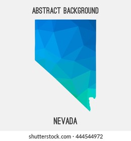 Nevada map in geometric polygonal,mosaic style.Abstract tessellation,modern design background. Vector illustration EPS8