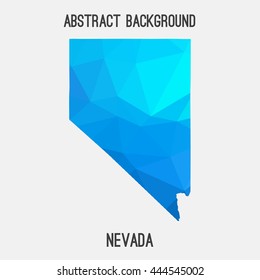 Nevada map in geometric polygonal,mosaic style.Abstract tessellation,modern design background. Vector illustration EPS8