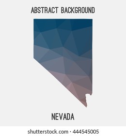 Nevada map in geometric polygonal,mosaic style.Abstract tessellation,modern design background. Vector illustration EPS8