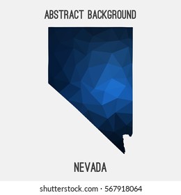 Nevada map in geometric polygonal,mosaic style.Abstract tessellation,modern design background. Vector illustration