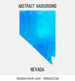 Nevada map in geometric polygonal,mosaic style.Abstract tessellation,modern design background,low poly. Vector illustration.