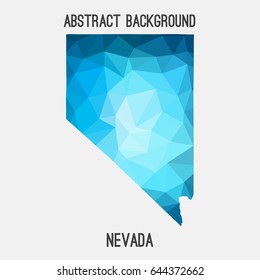 Nevada map in geometric polygonal,mosaic style.Abstract tessellation,modern design background,low poly. Vector illustration.