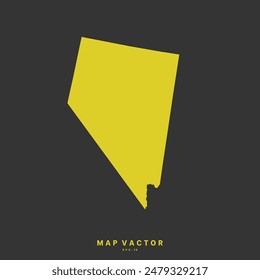 NEVADA map golden yellow color High Detailed on gray background. Abstract design vector illustration eps 10