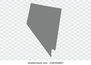 NEVADA Map grey Color on White Background quality files Png