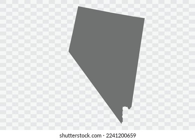 NEVADA Map grey Color on White no demarcation line Background  Png