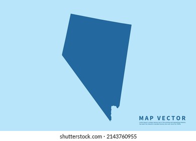 NEVADA map High Detailed on blue sky background. Abstract design vector illustration eps 10