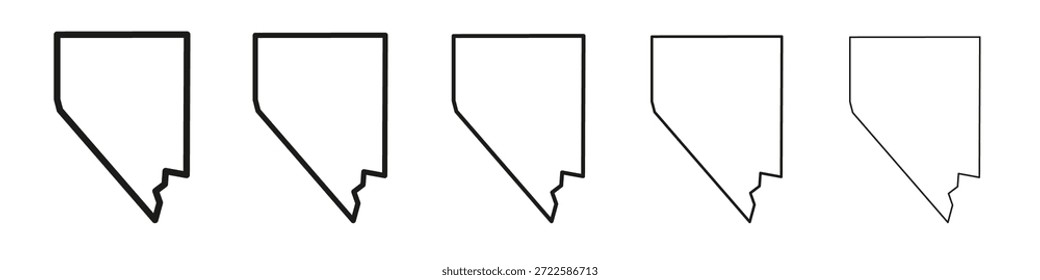 Nevada Karte Symbol Design, Logo, App, UI. Vektorgrafik, EPS