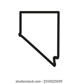 Nevada map icon Symbol mark in Outline style