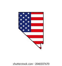 Nevada map icon. Nevada icon vector