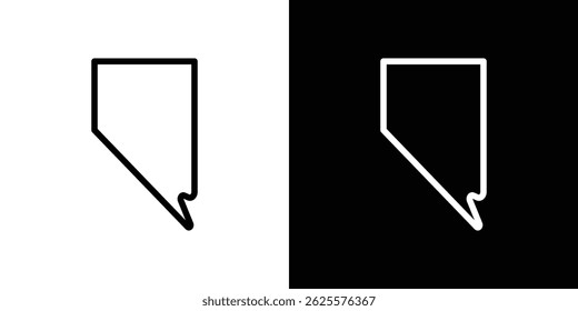 Nevada map icon vector for web and mobile app. Symbol isolated.