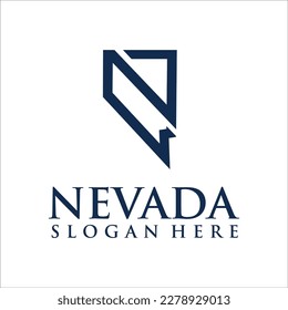 Nevada Map Logo Design template